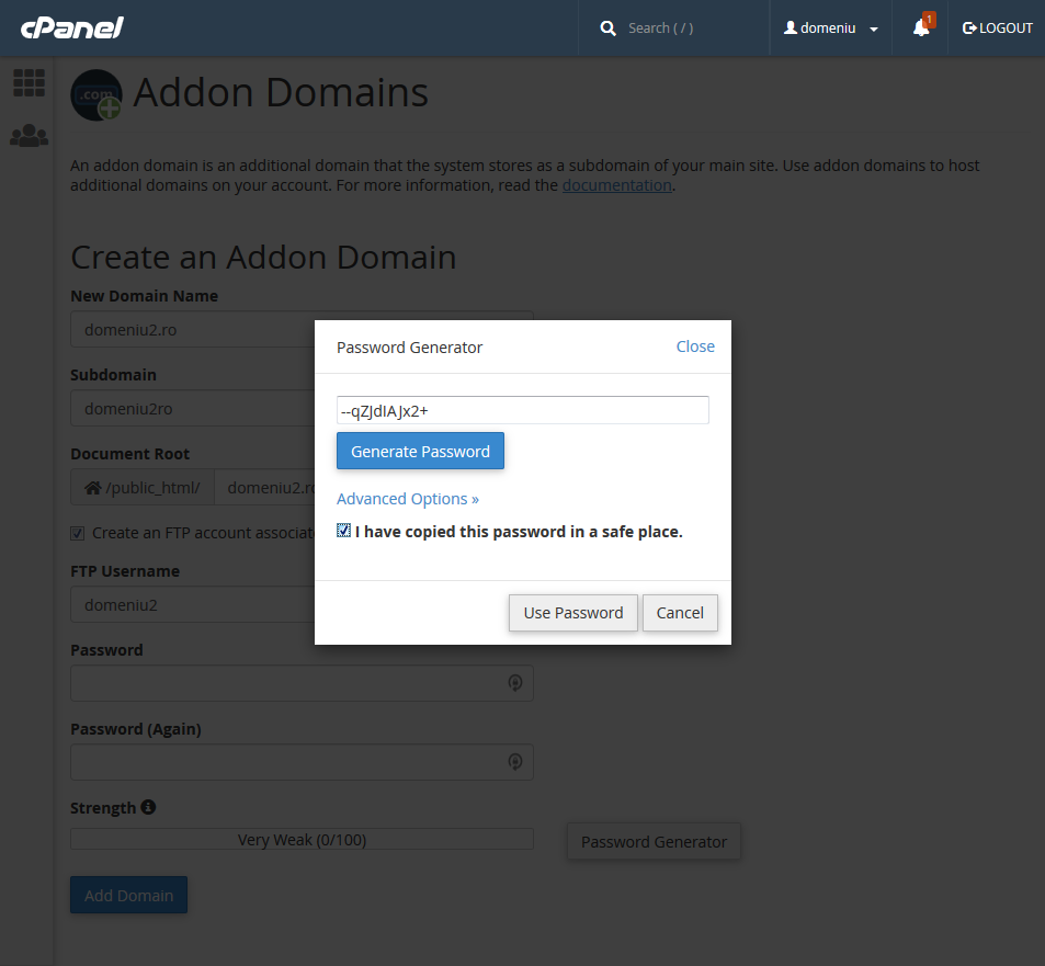 Addon domain imate 4